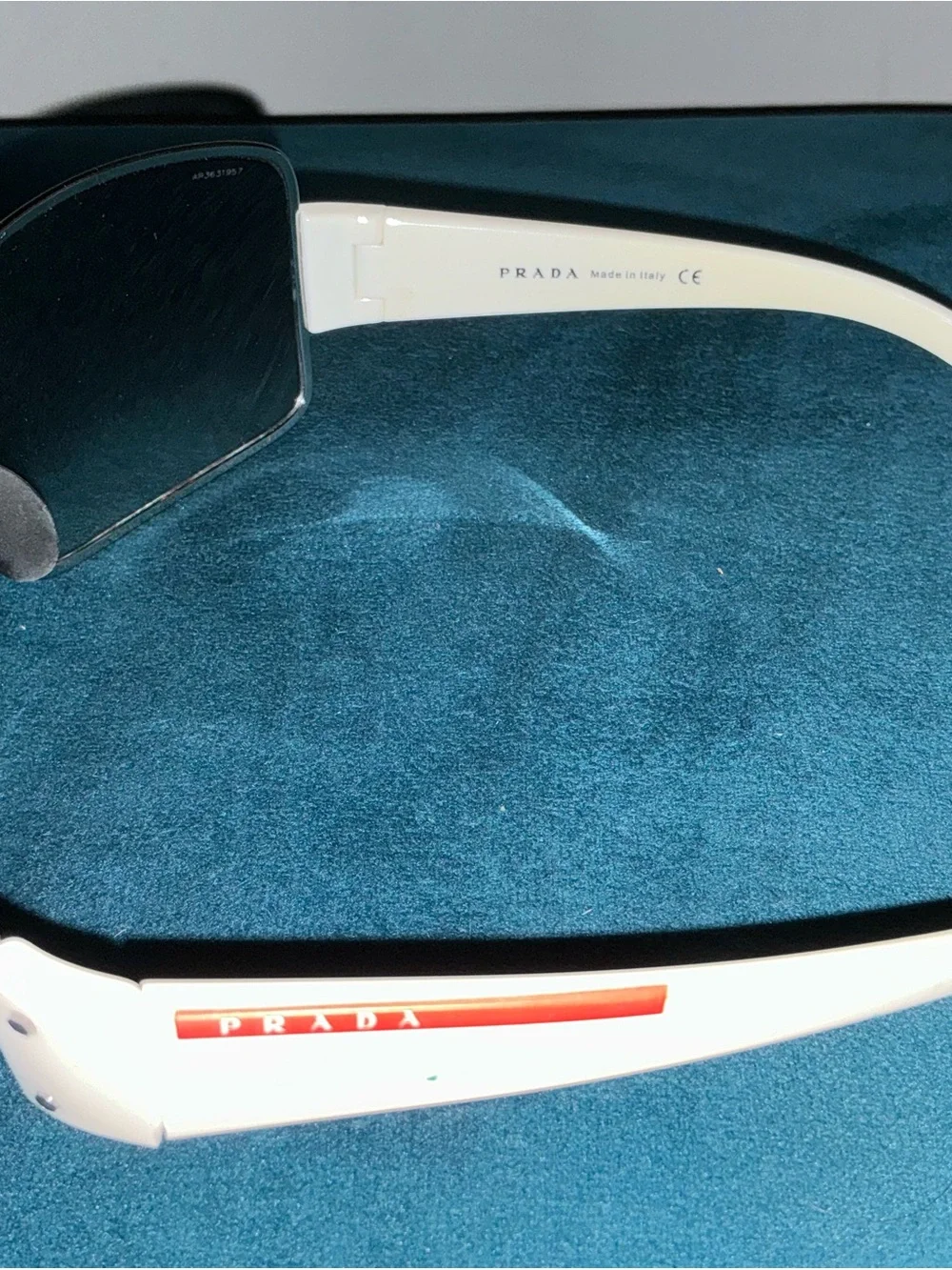Vintage Archival Prada Linea Rossa SPS 50E Sunglasses Shield Mask White/Black
